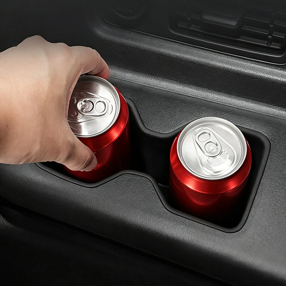 Side Cup Holders Insert Customed Fit For 2024-2026 Santa Fe 3rd-Rowabs Material Durable And Anti-Scratch Car Interior Protection