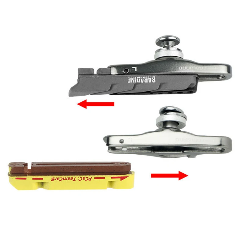 1Pair Replaceable Road Folding Bicycle Brake Caliper Shoes Carbon Brake Pads V-Brake C-Brake Pads Cork Rubber