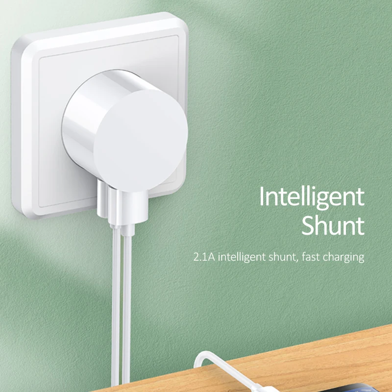 5 فولت 2.1A شاحن دائري صغير الولايات المتحدة الاتحاد الأوروبي المملكة المتحدة التوصيل المزدوج منافذ شاحن الهاتف آيفون باد سامسونج شاومي الأساسية تهمة شاحن السفر