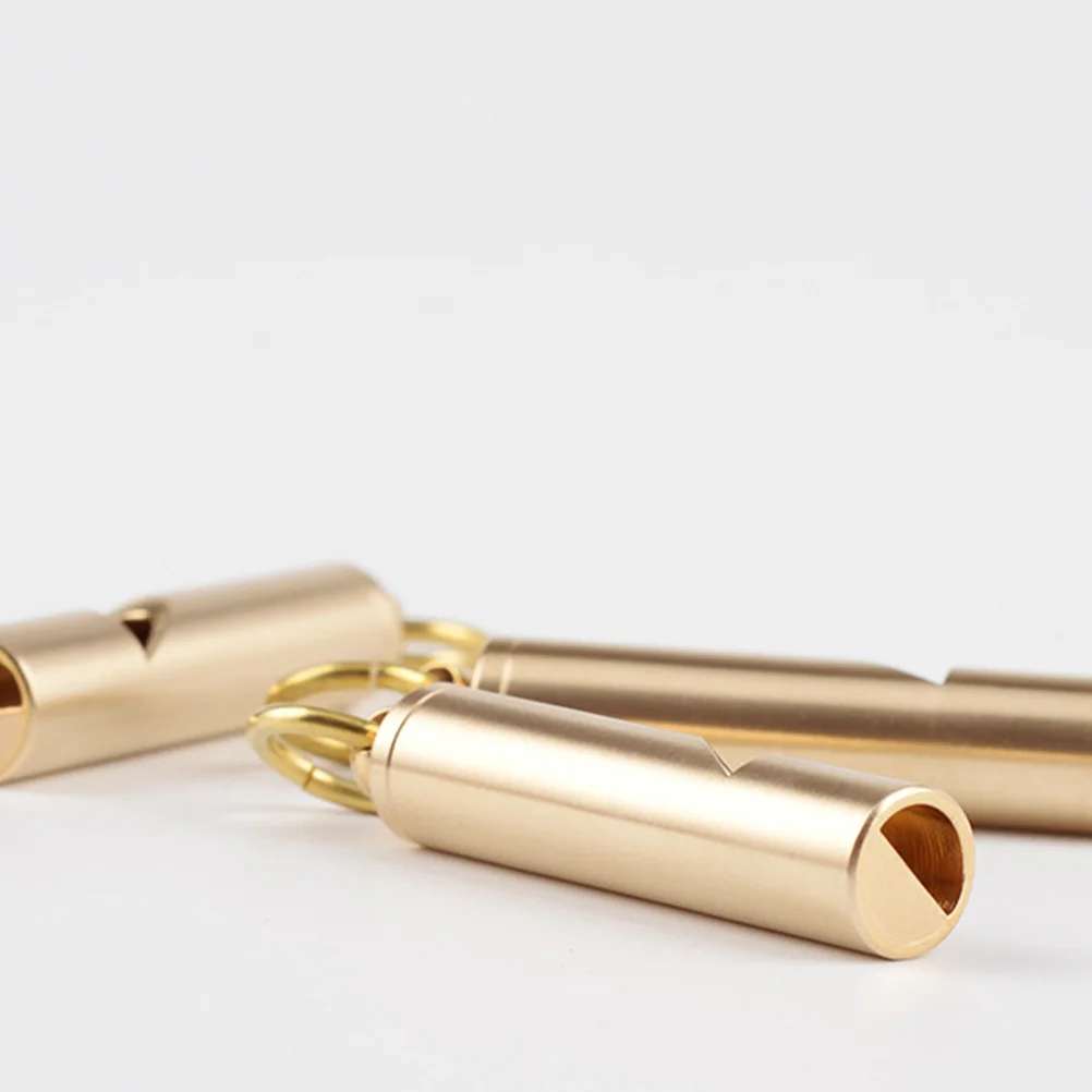 3 قطعة صافرة النحاس المفاتيح خمر النحاس صفارة إنقاذ للرياضة في الهواء الطلق التنزه التخييم تسلق تدريب الحيوانات الأليفة كرة القدم