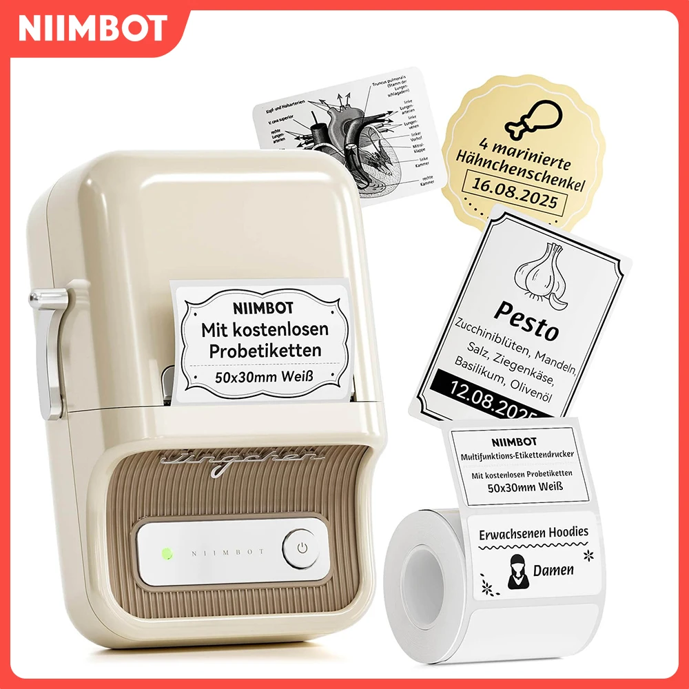 

Niimbot B21 Label Maker with Tape 2Inch Portable Sticker Printer Thermal Label for Address Office Home Business Shipped Locally