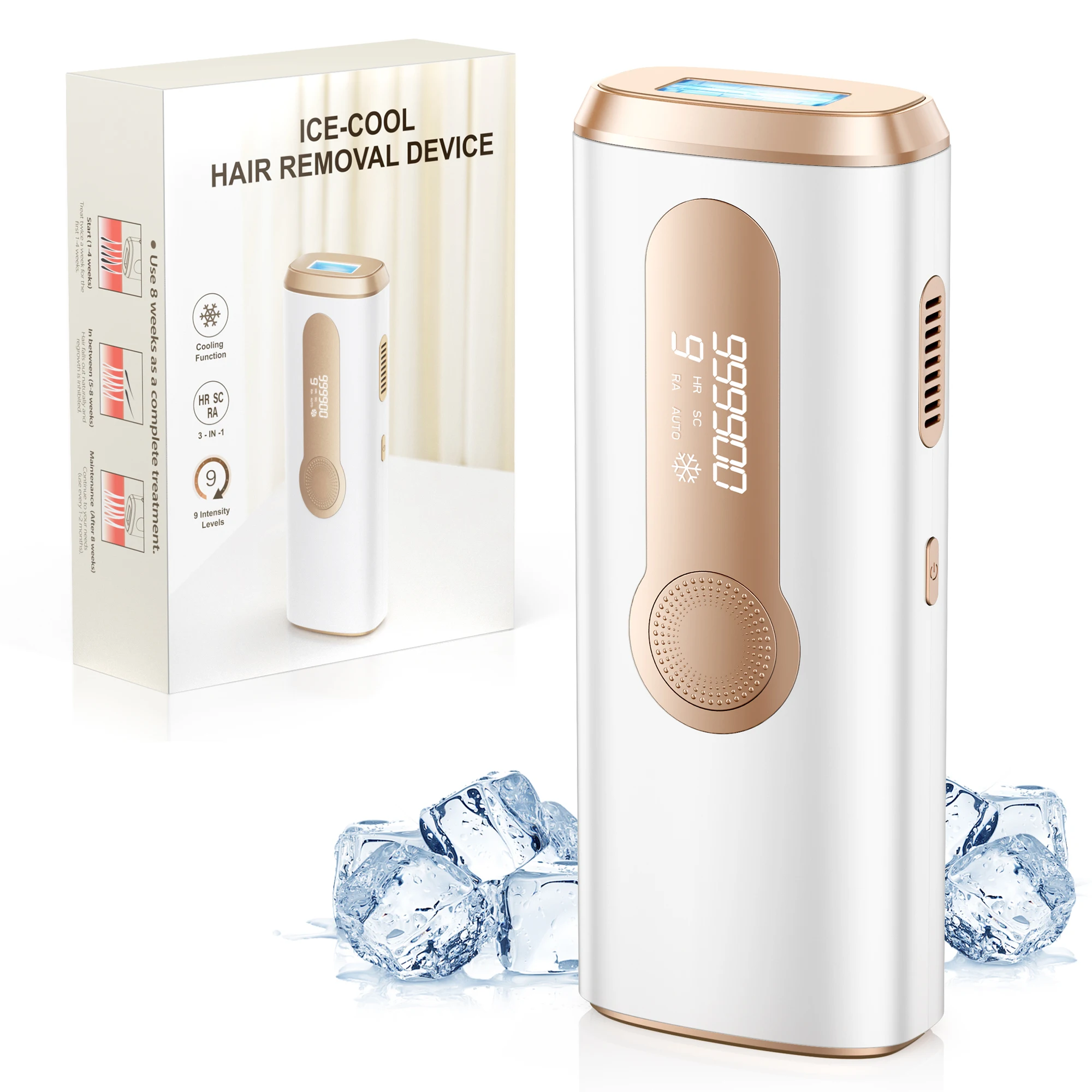 Jooyee IPL Hair Remover PB2 Laser Devices ICE Cooling 999900 Flashes 3 IN 1 Permanent Painless Whole Body Treament For Women Men