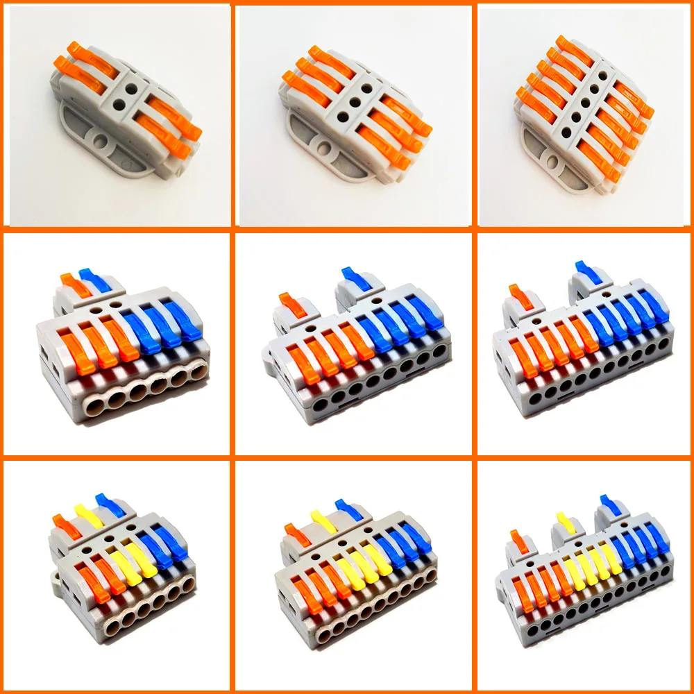 Wire Connectors Terminal Block push-in Quick Connector Docking Wiring Connection Electrical plug in fast Compact Cable Connector