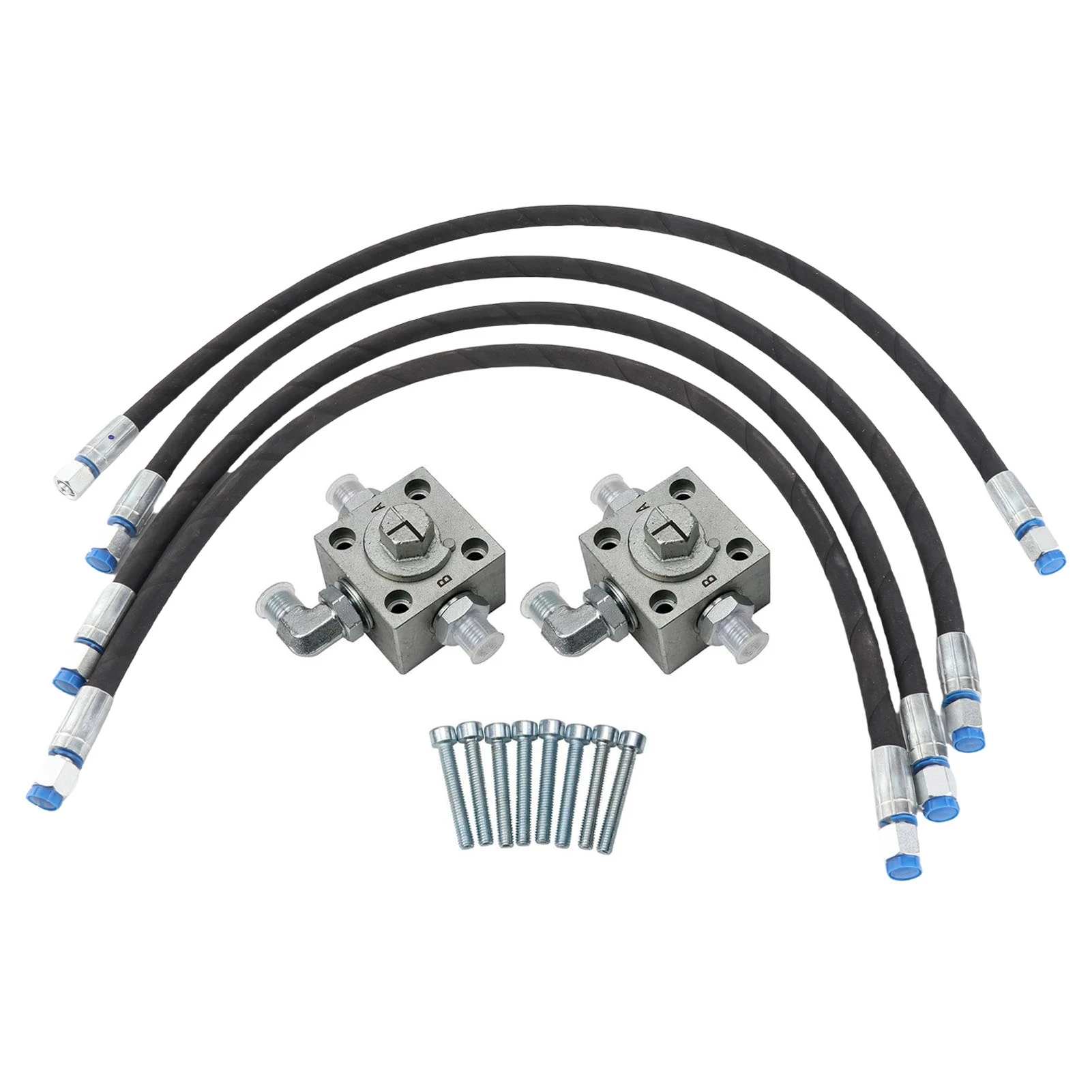 

2Pcs 3 Way Diverter Valve for 1 to 2 Ton Chinese Mini Excavator with 31in Flexible Hoses