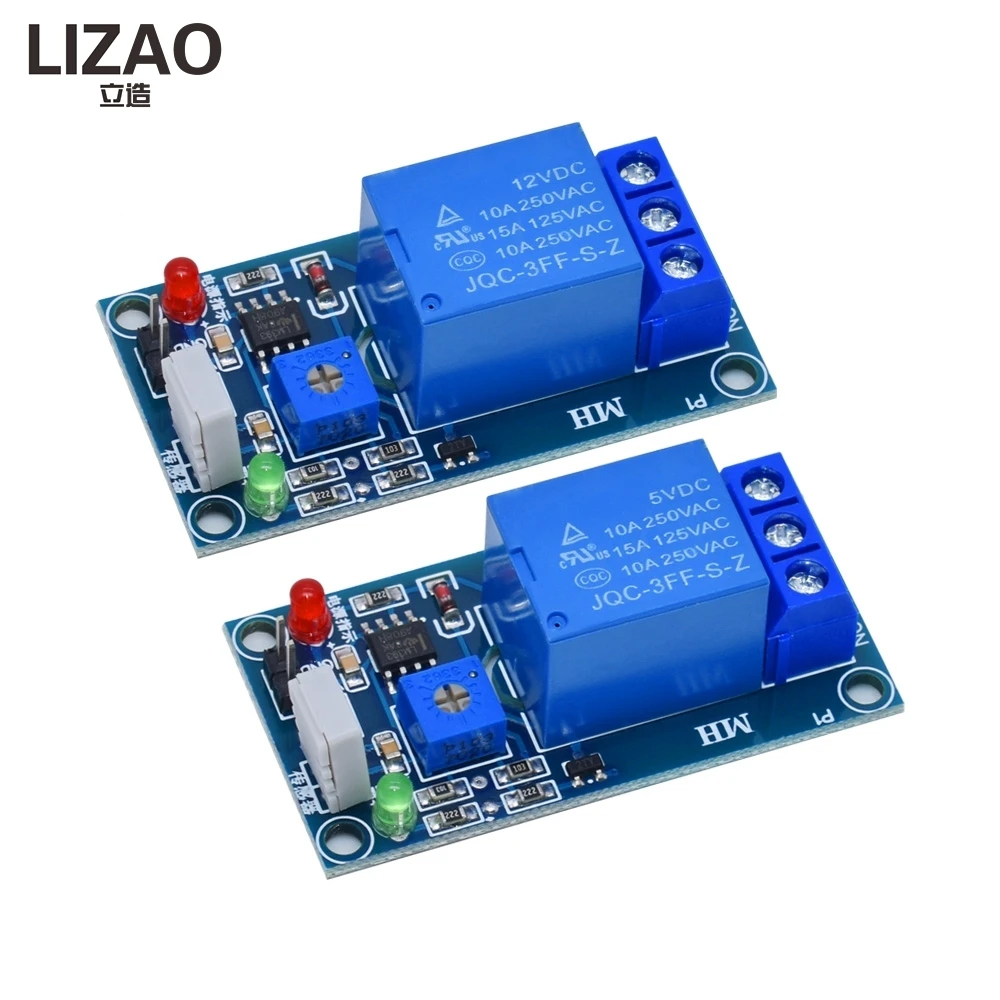 HR202 Humidity Sensor Relay Module, DC 5V/12V 1-Channel Humidity Control Switch Board with Adjustable Threshold
