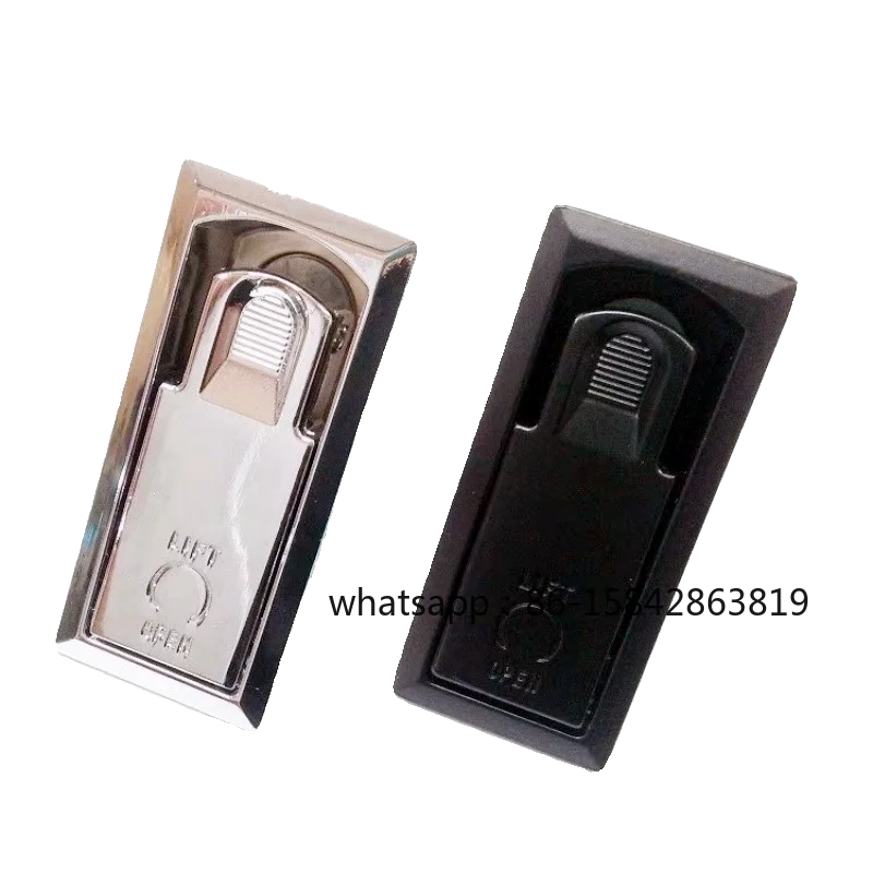 

LCKHW Flat Lock LCKHB Door Lock Mechanical and Electrical Cabinet Lock Distribution Box Lock/Black/Chrome, Group of Four