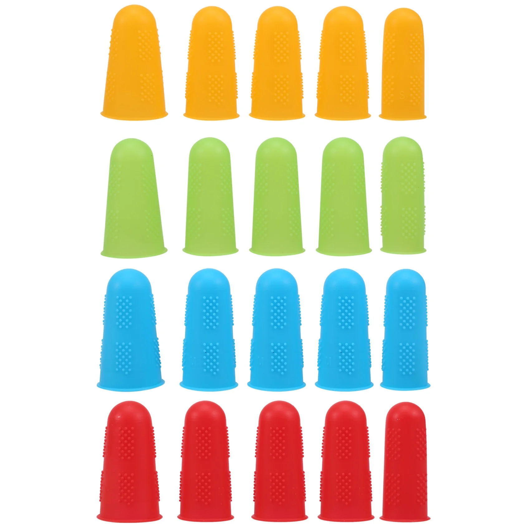 B84B Silicone Finger Protectors 20 Pcs Finger Caps Non-Stick Heat Resistant, Hot Glue Tool Finger Guards for Sewing Wax Resin