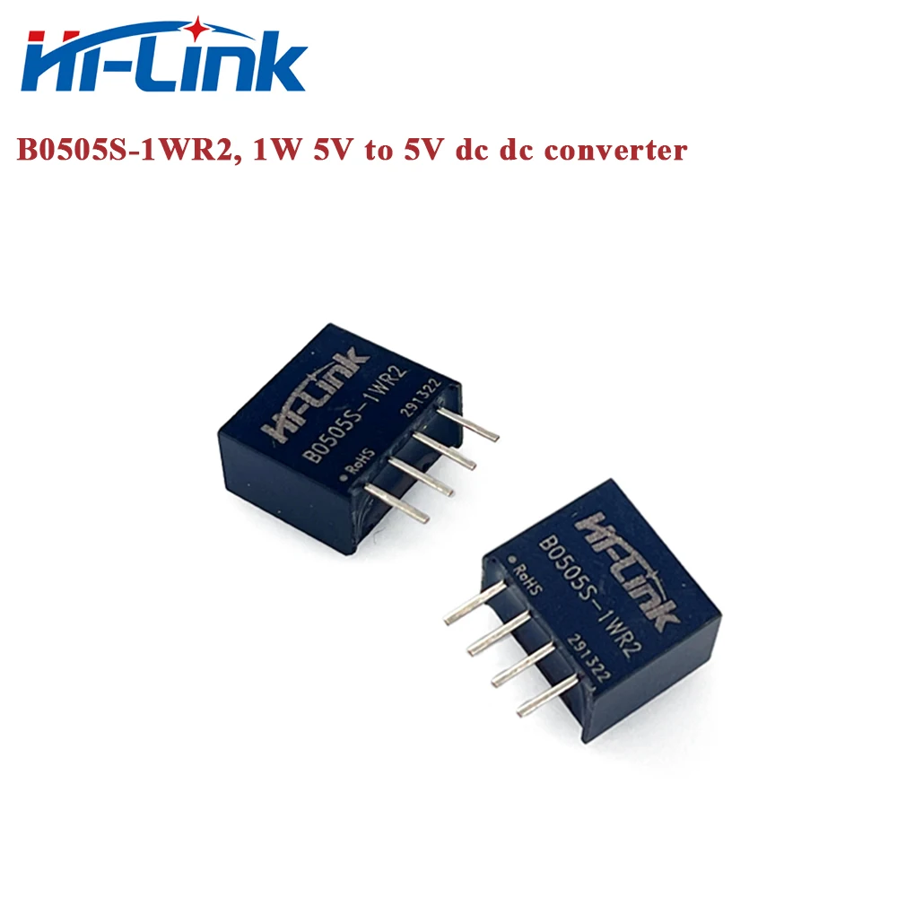 Livraison gratuite Hi-Link 5VDC à 5v 200mA 1W B0505S-1WR2 DC DC Convertisseur HLK-1D0505 d'alimentation