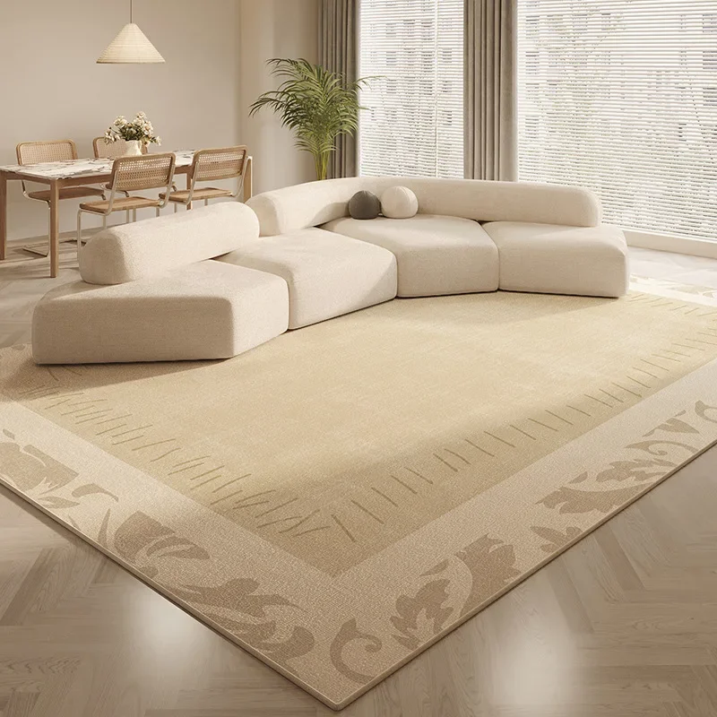 Alfombra minimalista moderna, alfombra extragrande, suave, antideslizante, antiincrustante, de lujo, para sala de estar y dormitorio