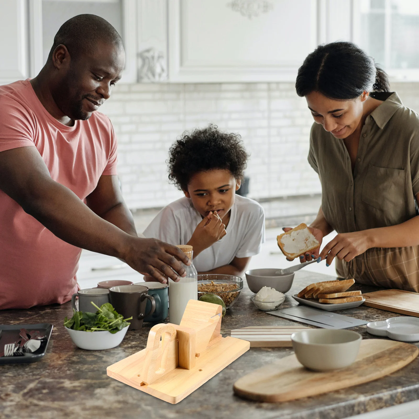 

Wooden Sausage Slicer Stainless Steel Blade Lightweight Portable Kitchen Gadget For Camping Picnic Home Use Cutting Tool