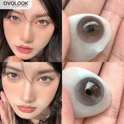 OVOLOOK-1 Pair/2pcs Lenses Bubble Series Contact Lenses for Eyes Fashion Natural Pupils Beauty Color Lens Eyes Myopia Lenses