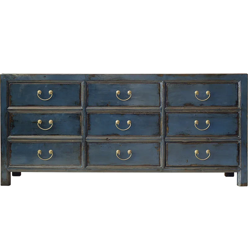 

Simple Multi-Functional 9-Drawer Tea Side Cabinet – Chinese Solid Wood Cupboard & Sideboard