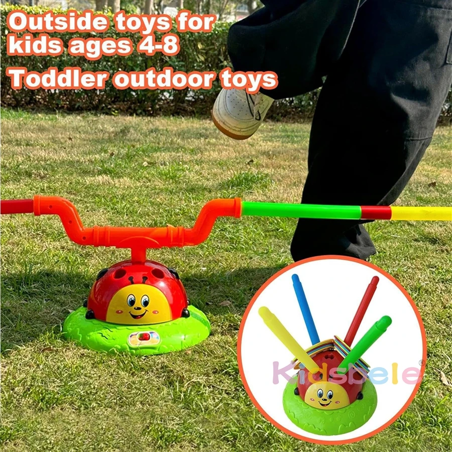 Ladybird Toss Ring Game Musical Jump Set Parent-Child Interaction Outside Toss Ring For Kids Outdoor Toys Gifts For Children