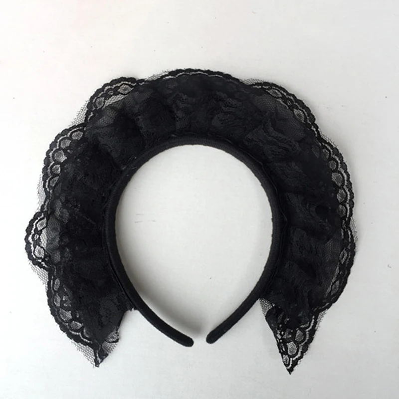 Japanese Lolita Lace Ribbon Bowknot Headband Sweet Headpieces Halloween Party Anime Cosplay Hairband Headwear Hair Accessories