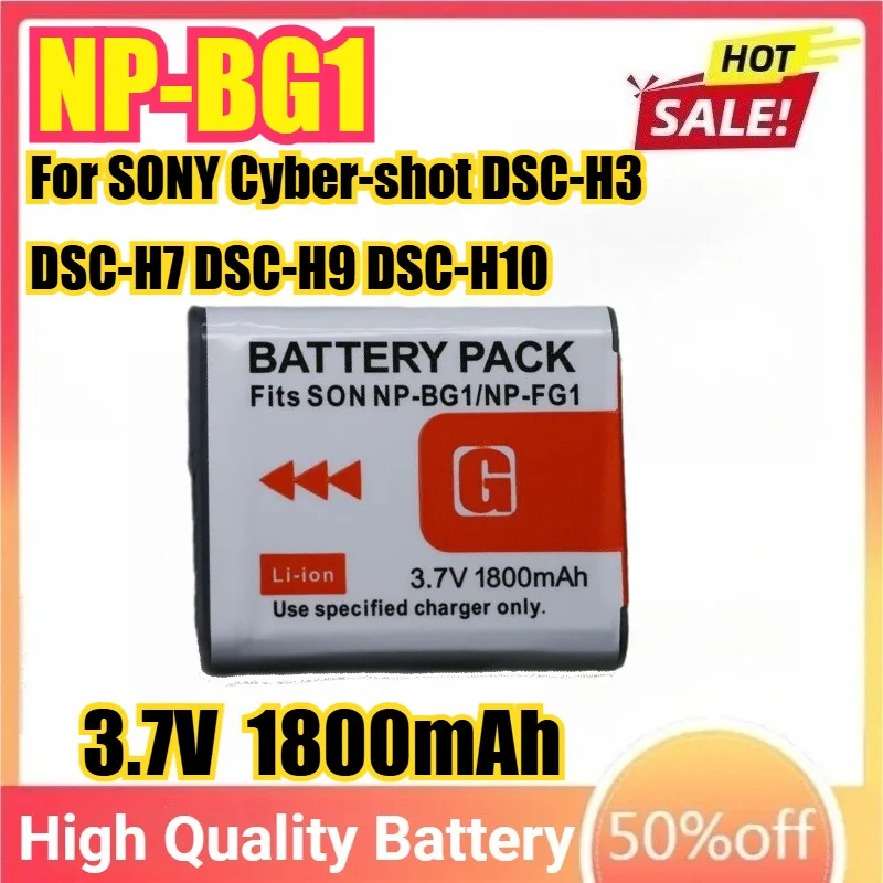 

NP-BG1 NPBG1 3.7V 1800mAh Camera Battery For SONY Cyber-shot DSC-H3 DSC-H7 DSC-H9 DSC-H10 DSC-H20 DSC-H50 DSC-H55 DSC-H70