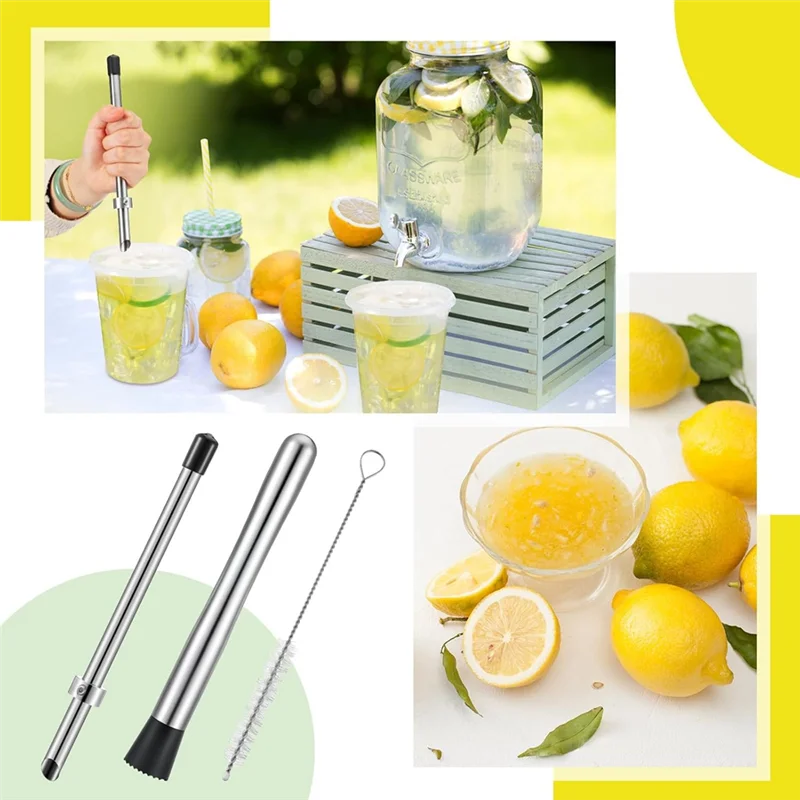 AT05-Straw Puncher For Plastic Lids Stainless Steel Straw Hole Puncher Punching Tools For Cafe Drinks Container Fresh