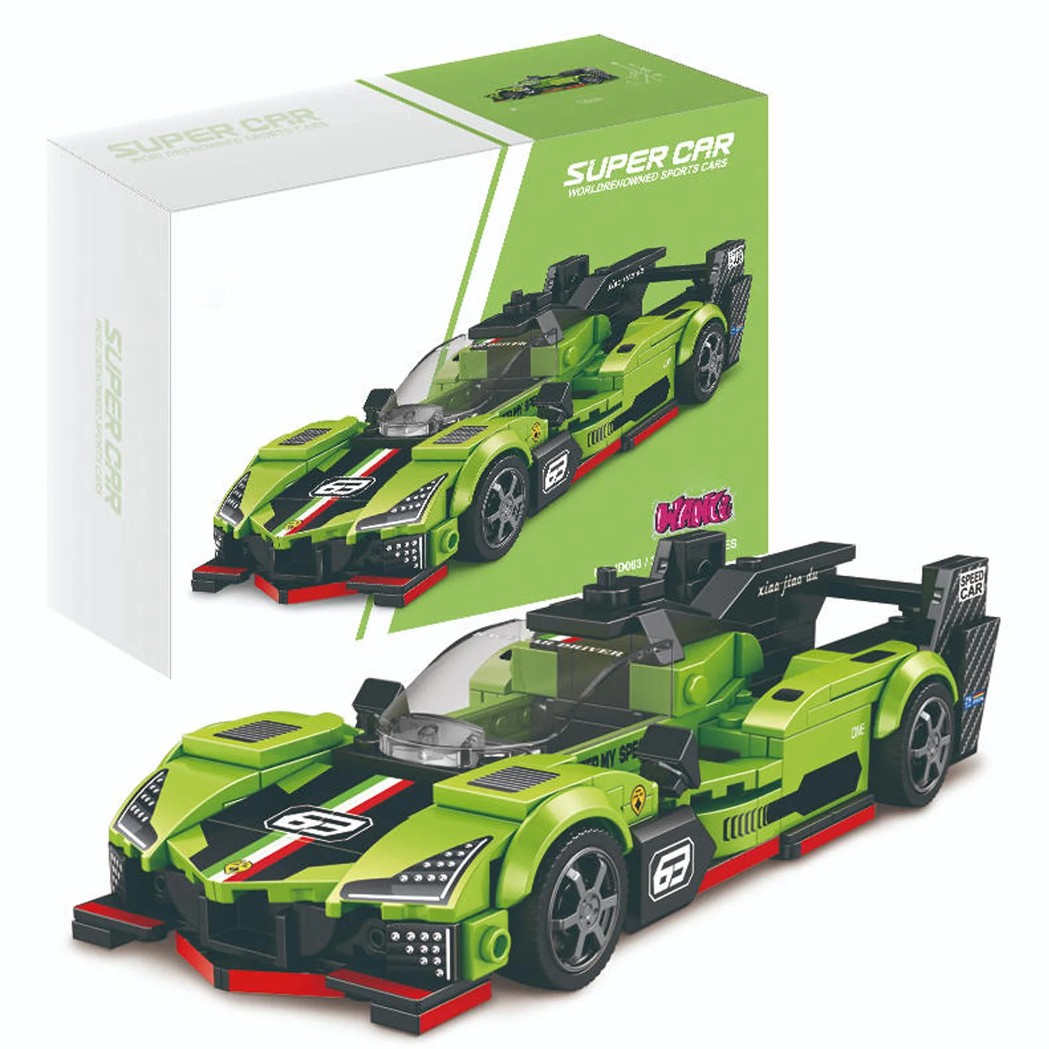 

294PCS Blue #3 Le Mans Race Car Building Set, 1:24 Scale Endurance Racer Model Kit, Collectible Speed Vehicle Display