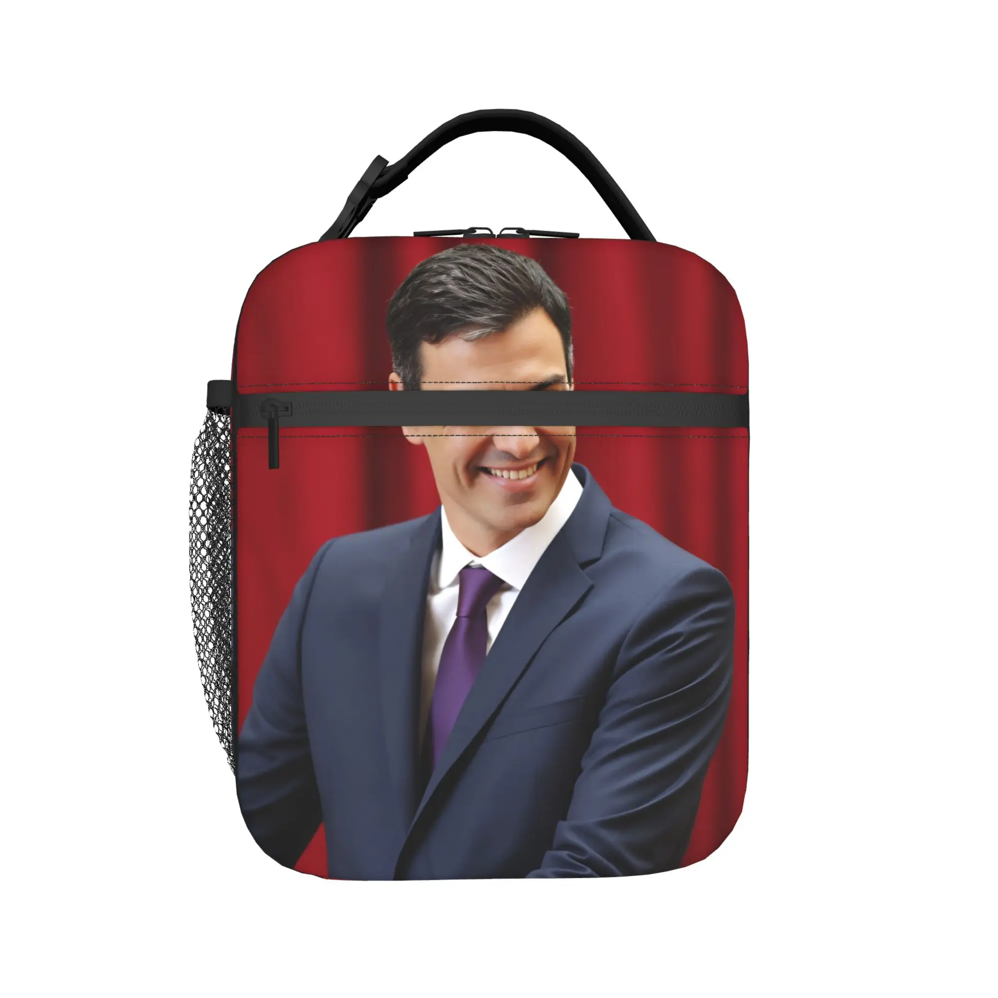 Pedro Sanchez Lunch Bag  Convenient Lunch Box Child Picnic Print Cooler Bag Aesthetic Waterproof Tote Food Bags