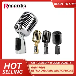GAM-FG01 Professional Retro Recording Dynamic Microphone Studio for Broadcasting