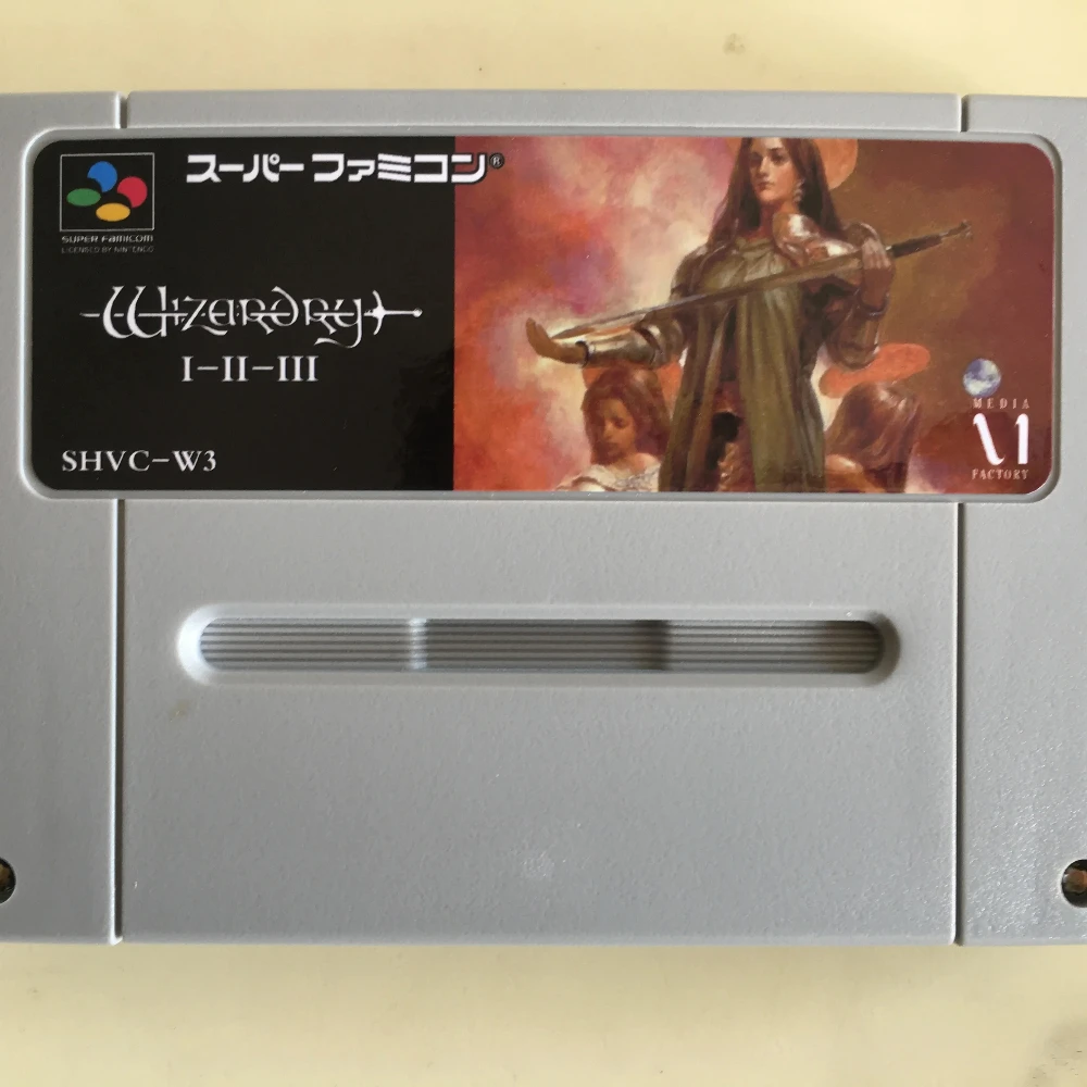 

16bit game cards : Wizardry I-II-III : Story of Llylgamyn ( Japanese NTSC Version!! )