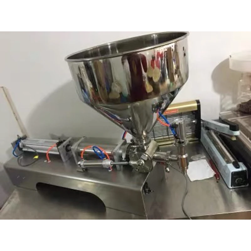 Máquina de Llenado de Miel y Mermelada de Alta Calidad, Horizontal, de Una Sola Cabeza, 50-500 ml, Semiautomática, Eléctrica, para Botellas de Vidrio, 1% de Precisión
