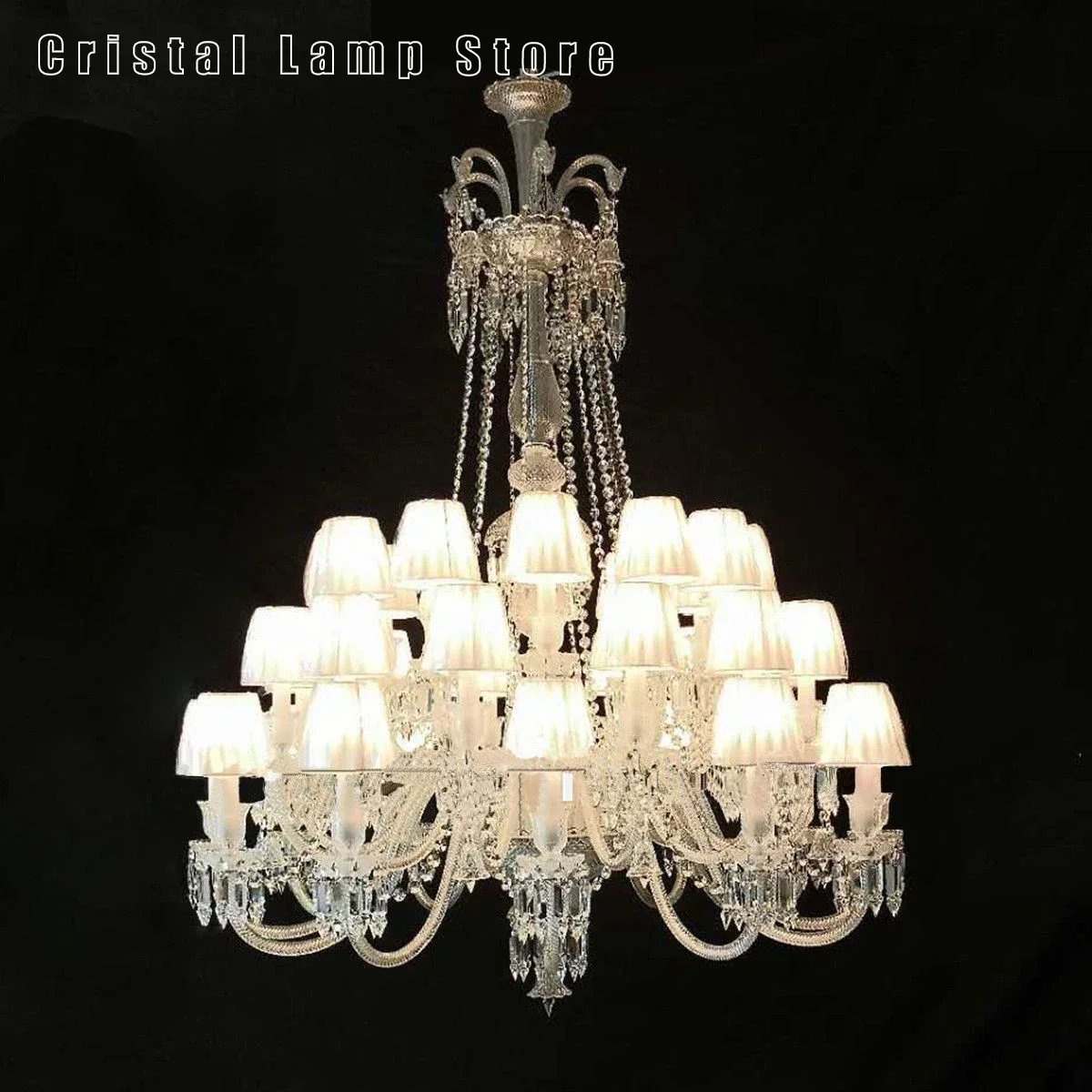 Lamps Living Room Hotel Decorative Ceiling Lighting Pendant Chandelier LighLuxury Crystal Chandeliers Traditional Style Hanging