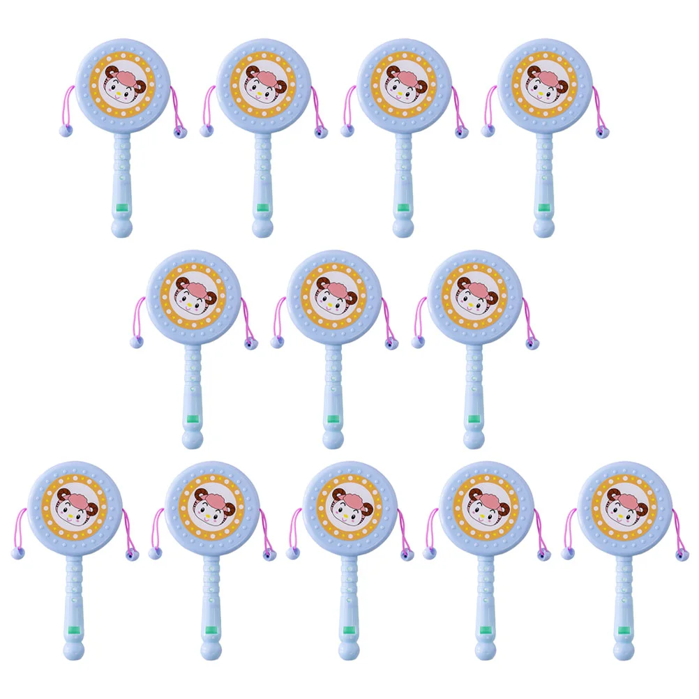 12 Pcs Kids Toys Whistle Rattle Educational Puzzle Baby Cognitive Cartoon Hand Infant Shaking