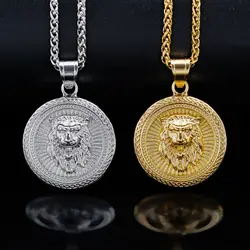 Men Women Hip Hop gold silver color LION Pendant Necklace Hiphop pendants Necklaces Fashion Jewelry Gifts