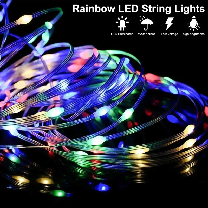 USB Powered RGB Dreamcolor Fairy Lights, Bluetooth LED String Lights for Bedroom Wedding Party Decor