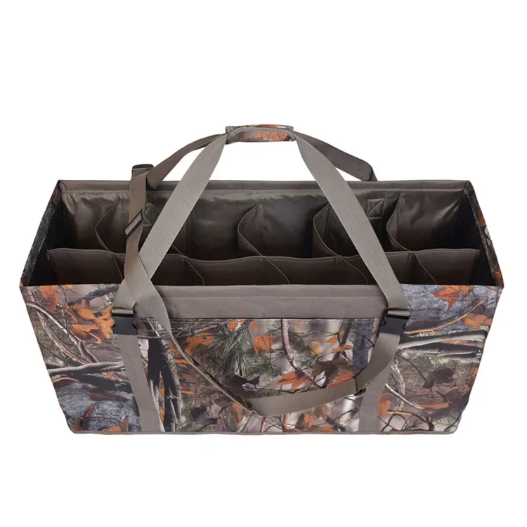 Sac de rangement en toile à 12 fentes pour la chasse, équipement d'équipement pour la chasse, la sauvagine, l'oie, la colombe, la silhouette de canard