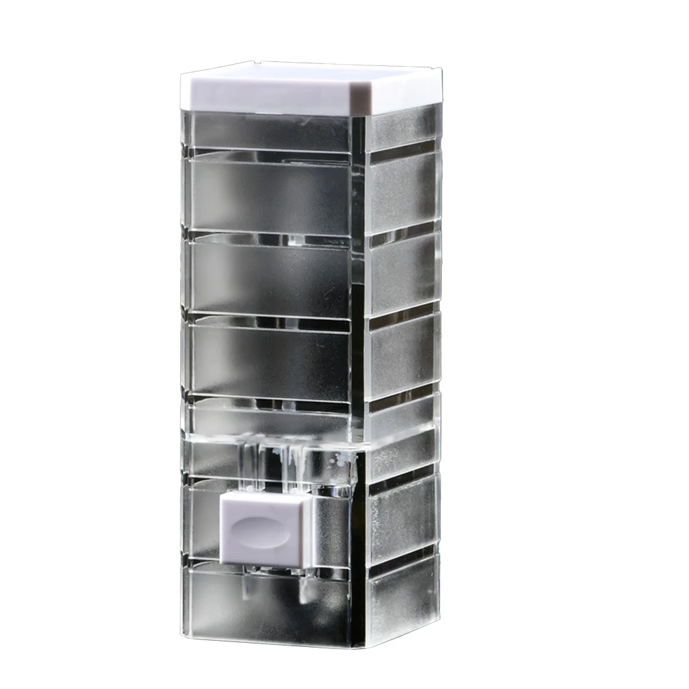 Manual Soap Dispenser 250ml with Wall Mount and Transparent Container for Use in For Bathroom Kitchen or Office Settings