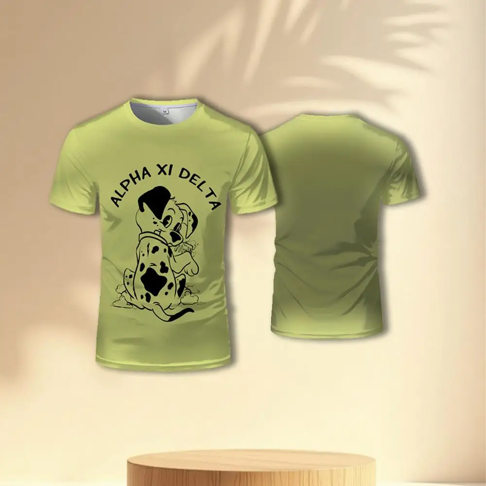 

2025 New Bear Dalmatian Pattern Printed T-shirt Summer Outdoor Breathable Short Sleeve Y2K Street Parent-Child Round Neck Top