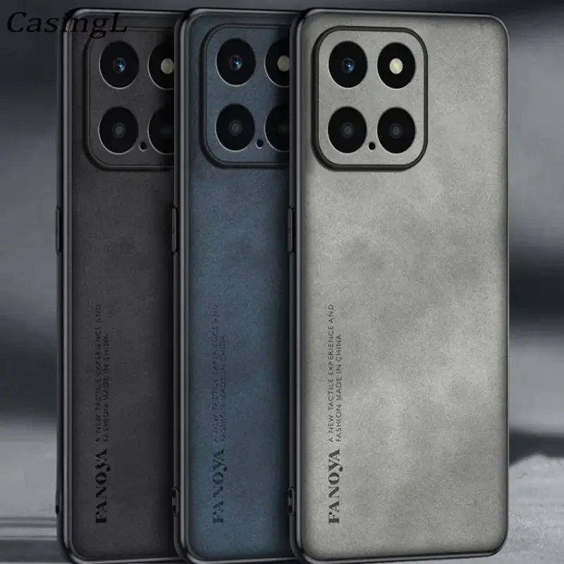 

For Honor X5B X6B X7B X8B Case Lambskin Leather Soft TPU Frame Back Cover For Honor X6B X7B X5B X8B Camera Shockproof Coque