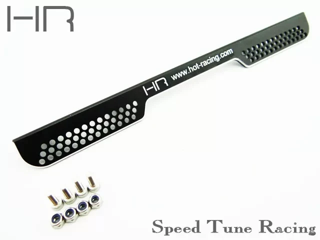 Hot Racing HRASPN30G Black Aluminum Rear Splash Guard / Water Line Trim Cover for Traxxas Spartan/Spartan SR
