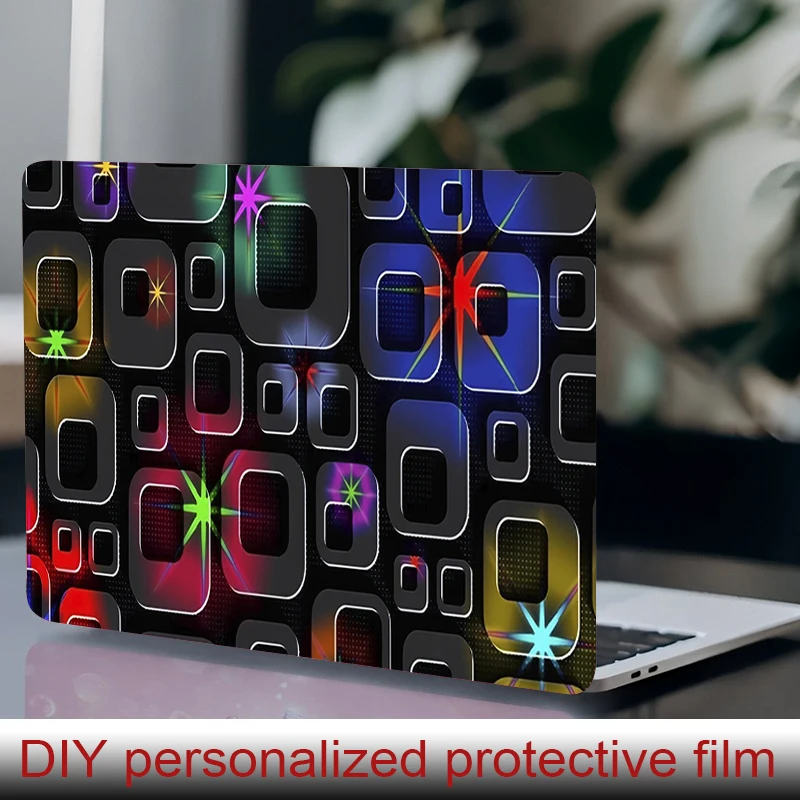 

2 laptop stickers Black Chrysanthemum Protective film, DIY scratch resistant sticker