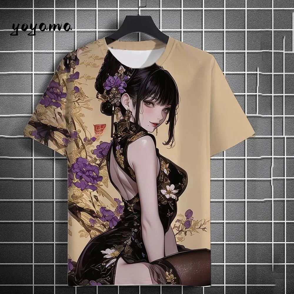 

Vintage Cartoon Printing Men's T-Shirts Fashion Oversized Breathable Men's Tops Trend Graphic T-Shirts New O-Neck Men's Clothing