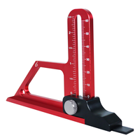 A02F-Router Table Height Gauge 0-60Mm Adjustable Table Saw Depth Gauge,Height Lock Aluminum Measuring Gauge