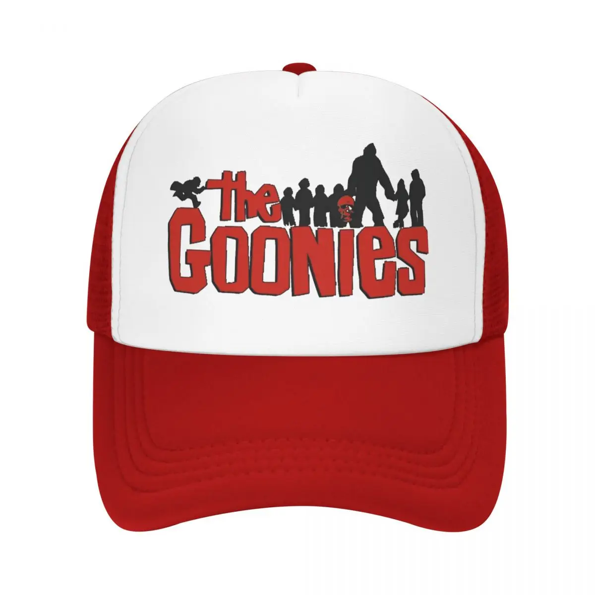 

The Goonies Logo And Characters Trucker Cap Sport Dad Hat Fishing Hat Adjustable Snapback Caps Mesh Baseball Caps Wholesale New