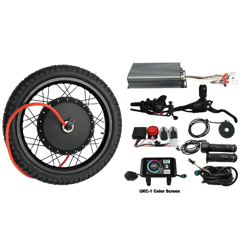 

Most Powerful Fastest 48-72V 5000-10800W QS273 Hub Motor 21" Electric Motorcycle Rear Wheel Ebike Conversion Kits 155mm