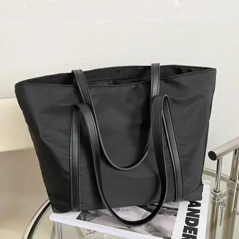 Simple Shoulder Bag Handbag Oxford Top Handle Totes Female Large Capacity Shopping Street Zipper Bags for Women Handbag Tote Bag