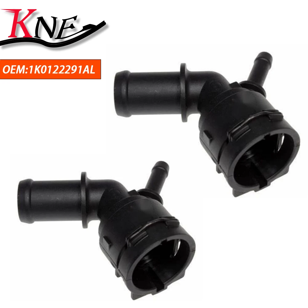 1K0122291AL 1 pieza/2 piezas Conector de manguera de refrigerante del radiador Adaptador de tubo de refrigerante del motor para Volkswagen CADDY JETTA Touran GOLF AUDI A3