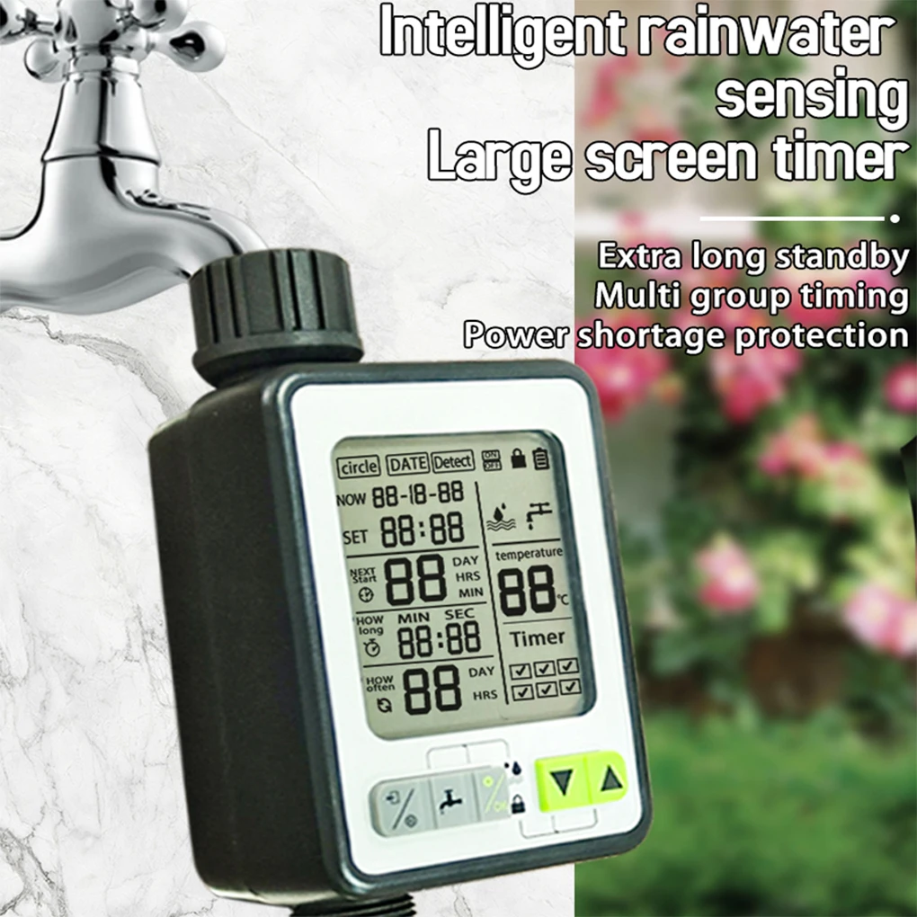 ABS Digital Irrigation Timer Watering Timer Automatic Water Timer Water Timer - 3. Inch Large Screen