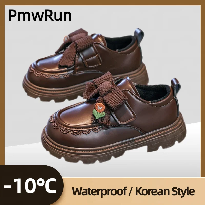 

Korean Style Cotton Shoes For Girls Low Heel Elegant Lady Girl's Plush Boots 2025 Trend Fashion Teenager Girl's Warm Padded Shoe