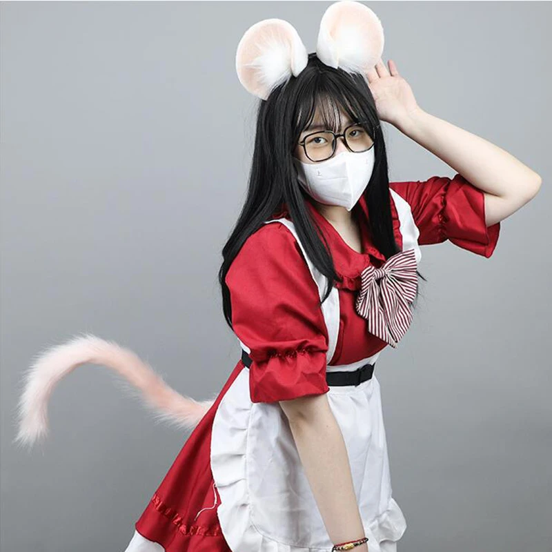 Nette Plüsch Simulation Tier Ohr Stirnband Haar Hoop Maus Ohren Anime Lolita Jk Kopfbedeckung Cosplay Kostüm Requisiten Haar Zubehör
