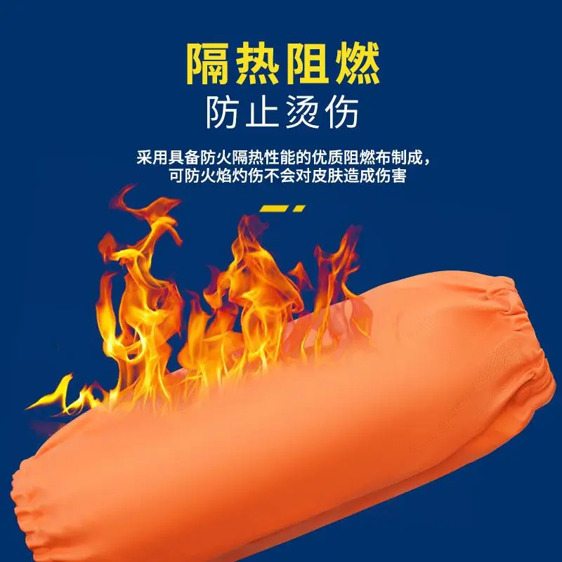 Welding Arm Sleeve Heat Resistant Protection Covers with Hook and Design Welding Arm Protection Flame Retardant Fireproof Cloth