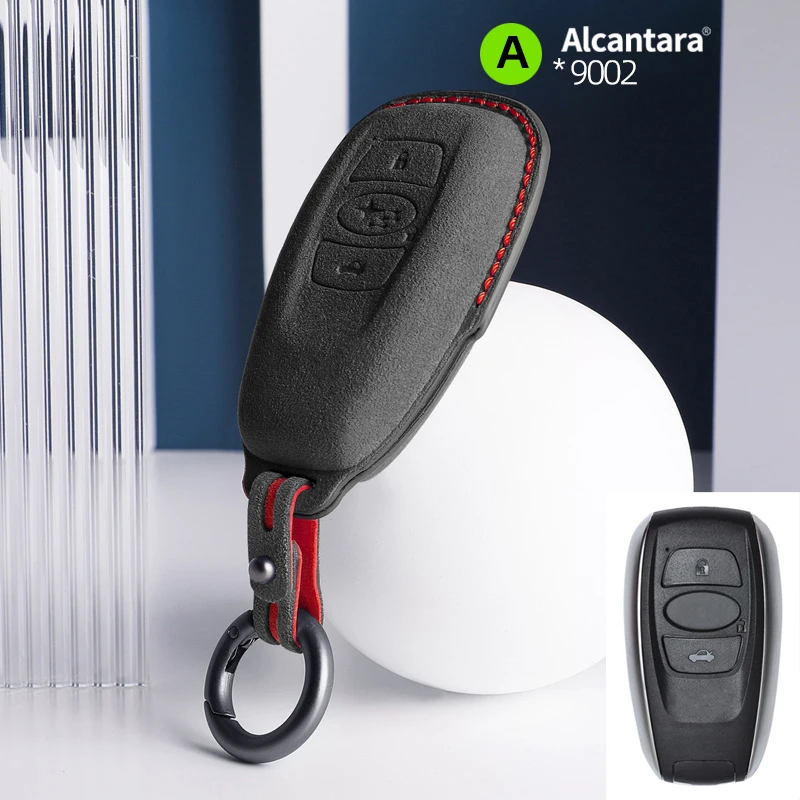 

Alcantara Car Remote Key Case Cover Shell Fob For Subaru BRZ Legacy SIT Forester Crosstrek Car Styling Accessories