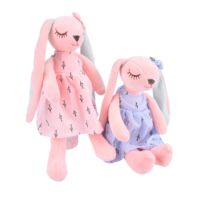 Creative New Rabbit Toys Pink Girl Heart Long Ears Peace Rabbit Plush Doll Ornament Cozy Doll Pillow Children's Gift