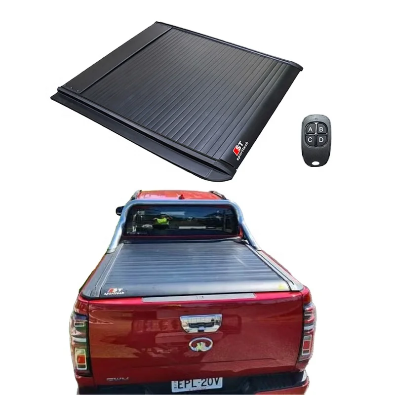 

off-road accessories roller shutter retractable truck bed lid tonneau electric pickup cover great wall for gwm poer