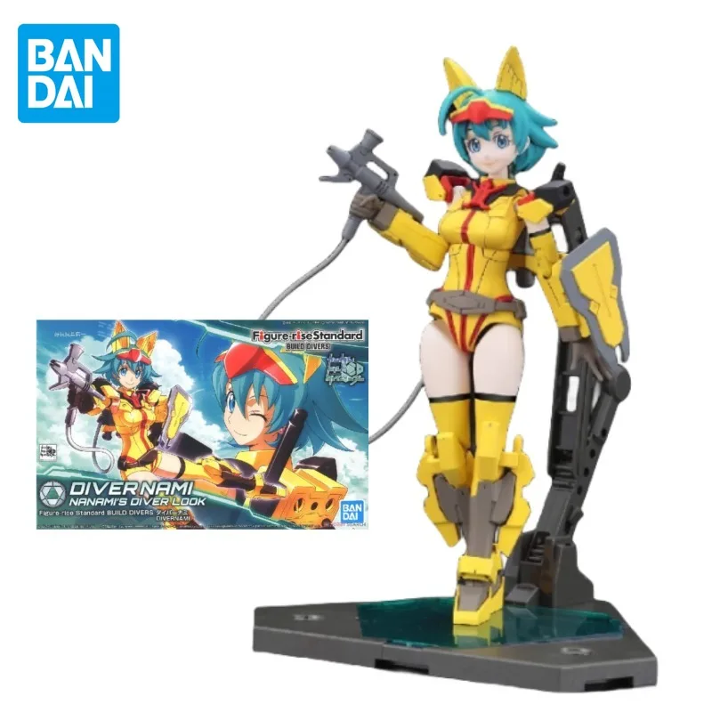 In Stock Bandai Original Diver Nami HGBD 016 Anime Figure Nanami Mobile Suit Girl Toys For Kids Collectible Model Ornaments