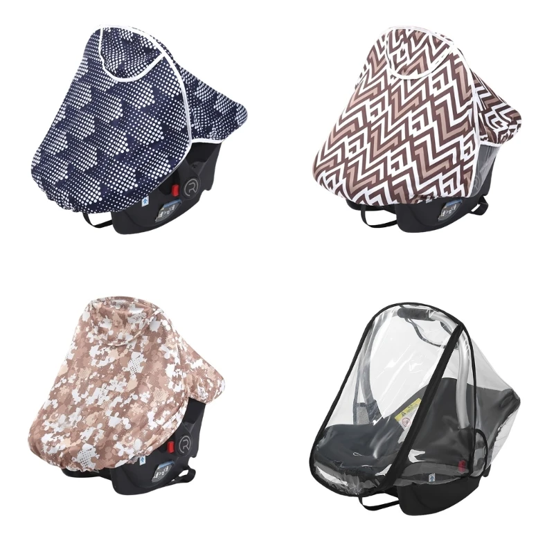 Upgraded Baby Car Rain Cover Waterproof/Weather Shield- for Infant Baby Carriers Car Accessory Lightweight